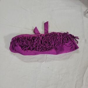 Purple Fringe Bikini Top